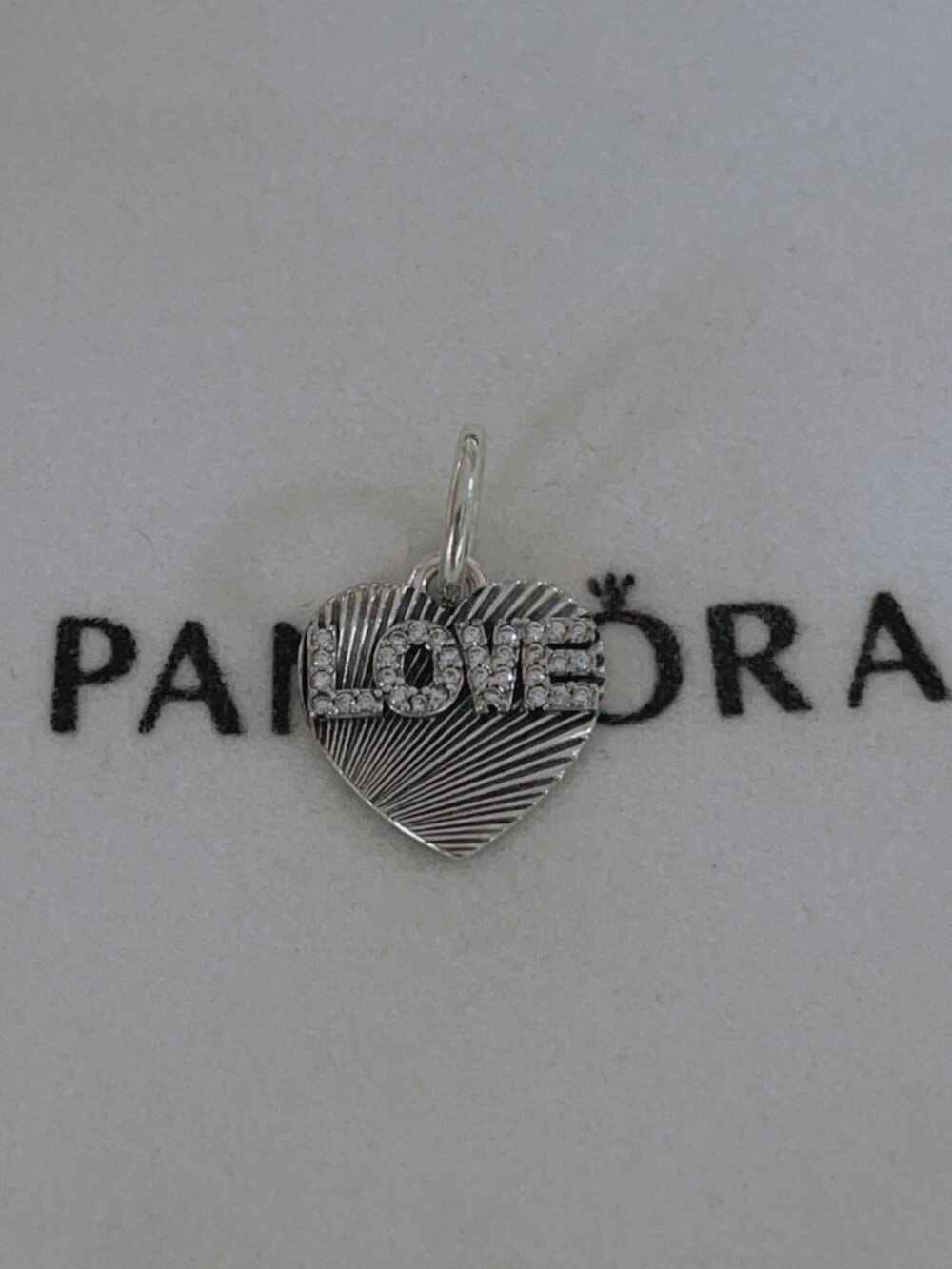 Pandora Engravable Love Heart Dangle Charm